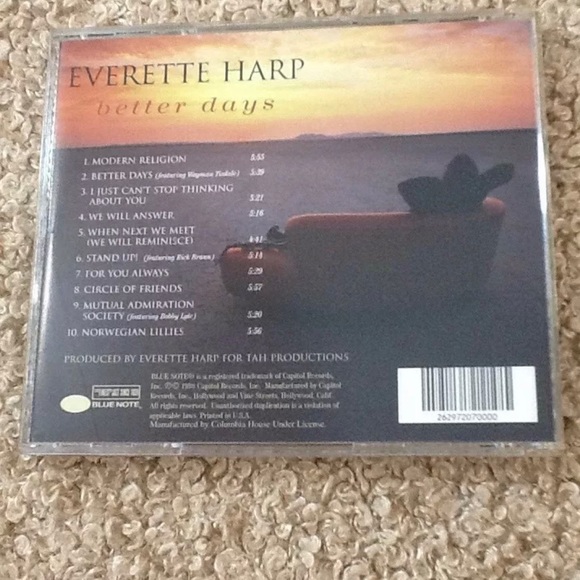 Better Days by Everette Harp (CD, Nov-1998, Blue Note (Label)) Exc. Cond. - Picture 2 of 8
